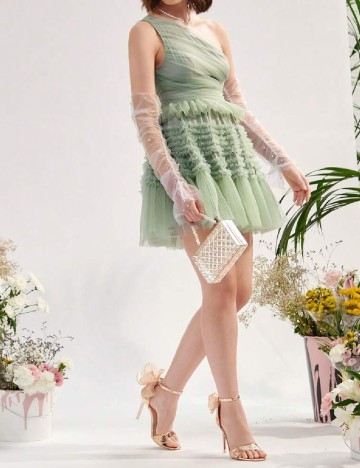 Rochie scurta SHEIN, verde