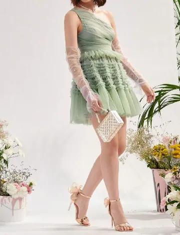 Rochie scurta SHEIN, verde