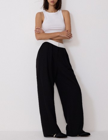 Pantaloni Reserved, negru