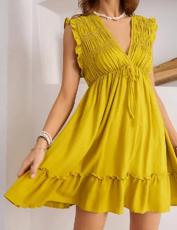 Rochie scurta SHEIN, mustar