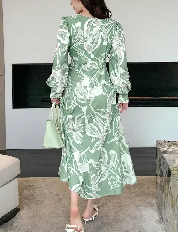 Rochie lunga Dazy, verde
