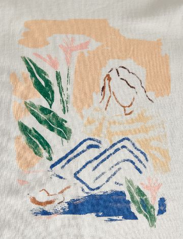 Tricou Reserved, ecru