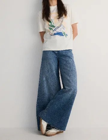 Tricou Reserved, ecru