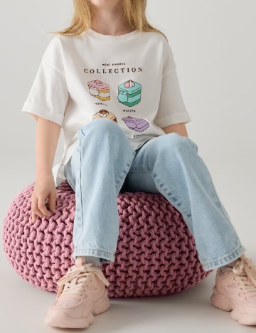 Tricou Reserved, alb