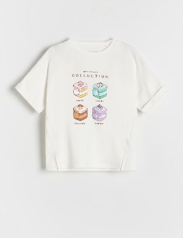 Tricou Reserved, alb