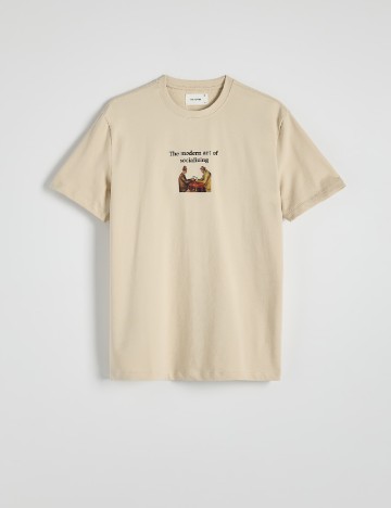 Tricou Reserved, crem