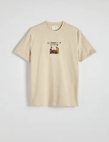 Tricou Reserved, crem