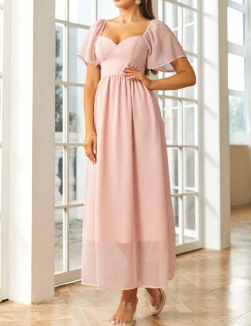 Rochie lunga SBetro, roz