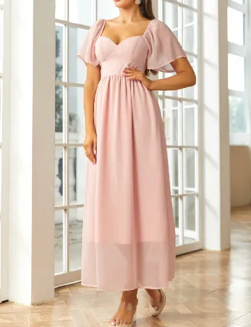 Rochie lunga SBetro, roz