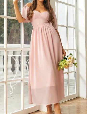 Rochie lunga SBetro, roz