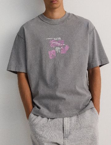 Tricou Oversize Reserved, gri