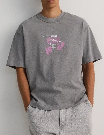 Tricou Oversize Reserved, gri