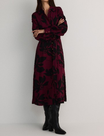 Rochie lunga Reserved, visiniu