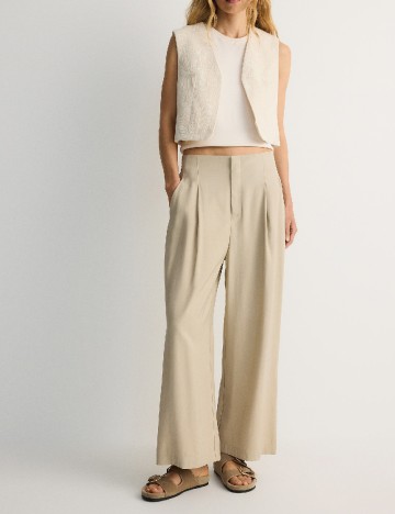 Pantaloni Reserved, bej