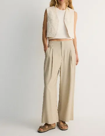 Pantaloni Reserved, bej