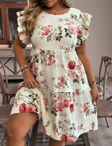 Rochie medie SHEIN CURVE, crem