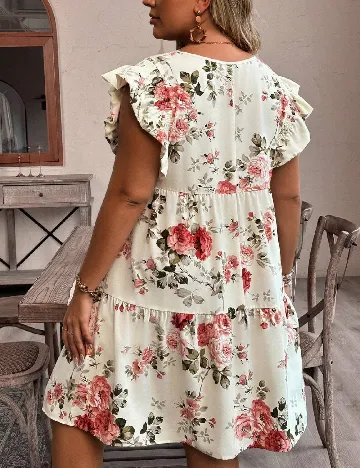 Rochie medie SHEIN CURVE, crem