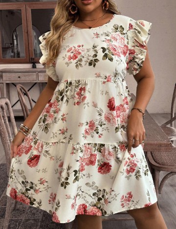 Rochie medie SHEIN CURVE, crem