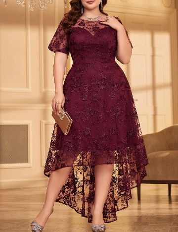 Rochie medie UNITHORSE Plus Size, visiniu