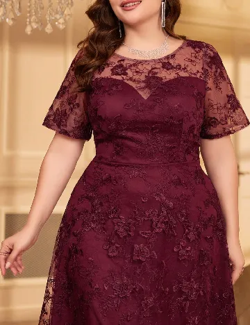 Rochie medie UNITHORSE Plus Size, visiniu