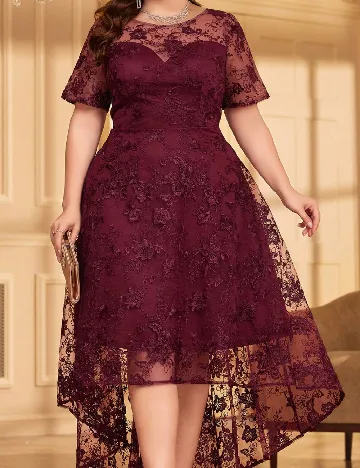 Rochie medie UNITHORSE Plus Size, visiniu