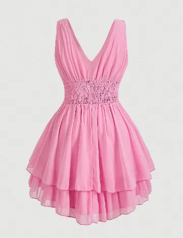 Rochie scurta SHEIN CURVE, roz