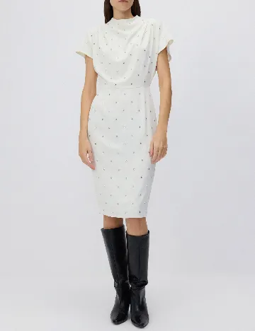 Rochie medie Reserved, ecru