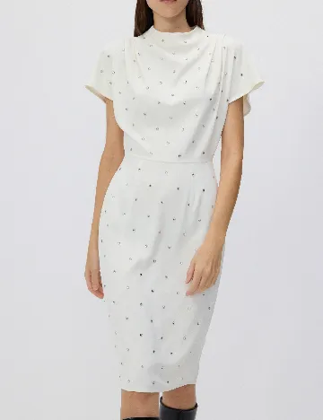 Rochie medie Reserved, ecru