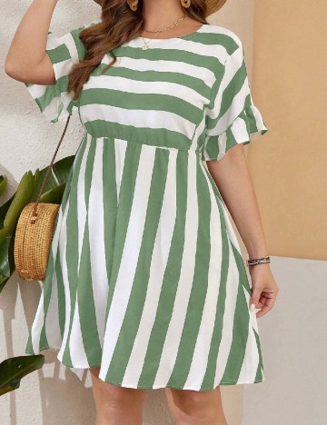 Rochie scurta SHEIN CURVE, verde