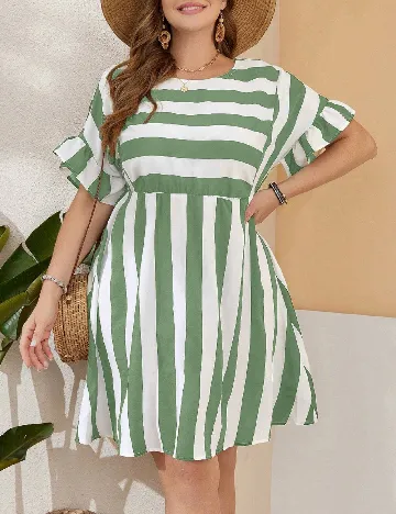 Rochie scurta SHEIN CURVE, verde