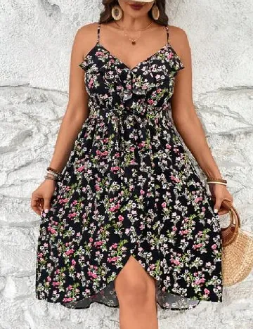 Rochie scurta SHEIN CURVE, floral print