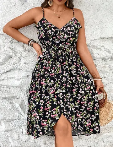 Rochie scurta SHEIN CURVE, floral print