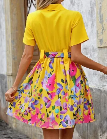 Rochie scurta SHEIN, galben