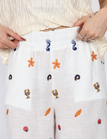 Pantaloni Vero Moda, alb