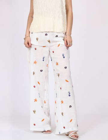 Pantaloni Vero Moda, alb