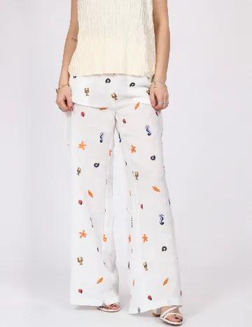 Pantaloni Vero Moda, alb