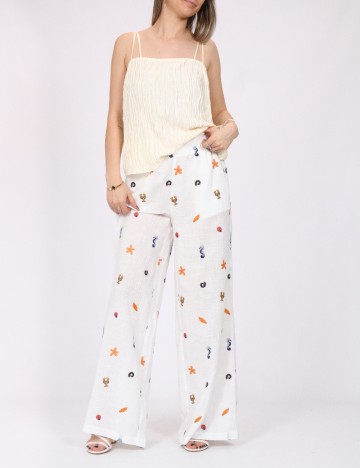 Pantaloni Vero Moda, alb