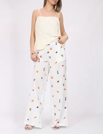 Pantaloni Vero Moda, alb