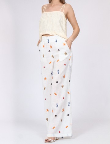 Pantaloni Vero Moda, alb
