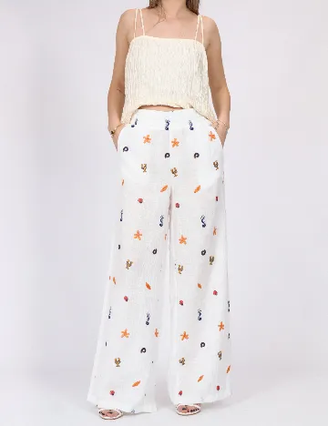 Pantaloni Vero Moda, alb