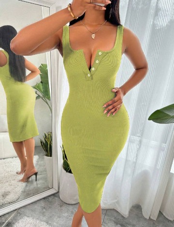 Rochie scurta SHEIN, verde