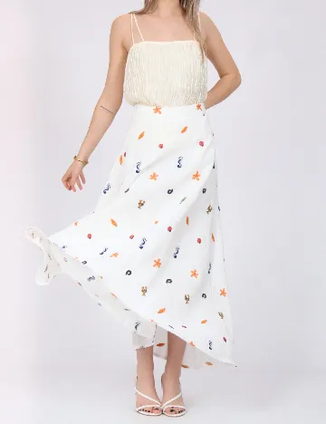 Fusta Vero Moda, alb