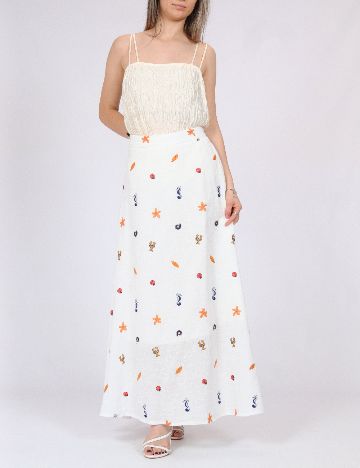 Fusta Vero Moda, alb