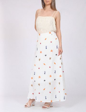 Fusta Vero Moda, alb