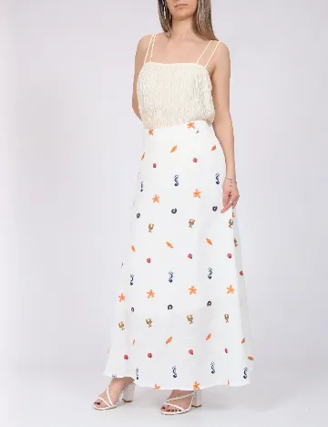 Fusta Vero Moda, alb