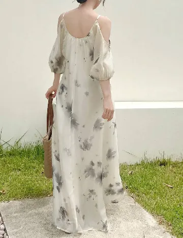 Rochie lunga Dazy, crem Crem