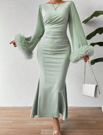 Rochie lunga SHEIN, verde