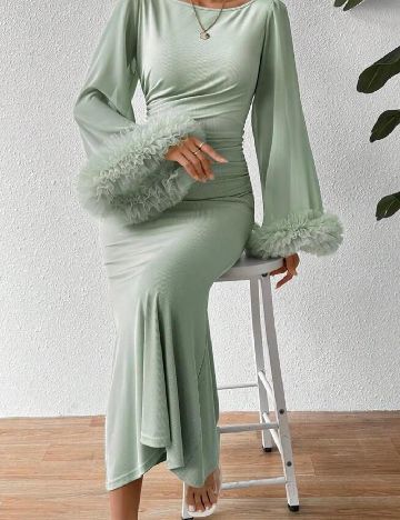 Rochie lunga SHEIN, verde