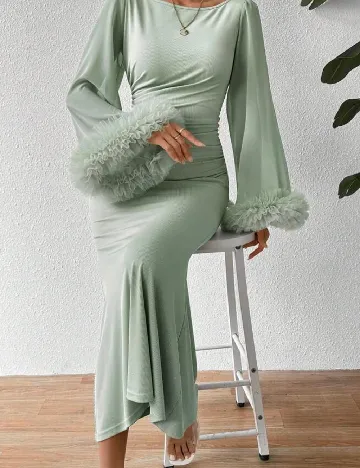 Rochie lunga SHEIN, verde