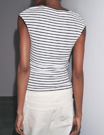 Tricou Zara, alb/negru